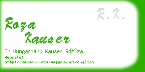 roza kauser business card